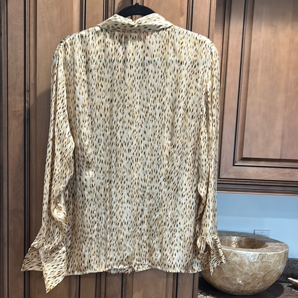 Escada Beige Patterned Button Down Shirt - Picture 6 of 6
